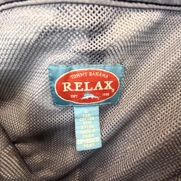 Tommy Bahama RELAX Large Men Swim Trunks black gray blue print - Picture 10 of 11